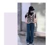 Women's Crochet Checkered Vest: Sleeveless, Loose, Lightweight Top for Spring & Autumn