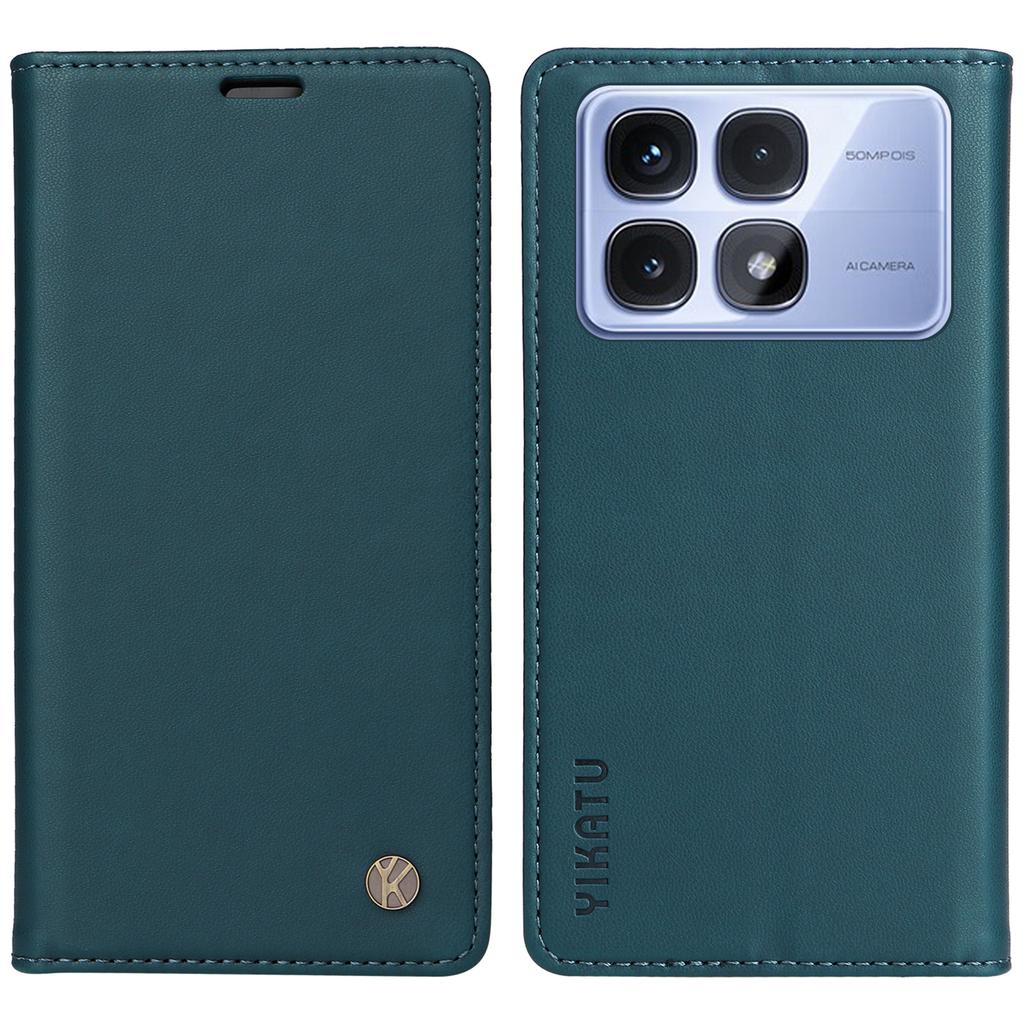 YIKATU YK-001 For Xiaomi Redmi K70 Ultra Case Stand Leather Phone Cover Strong Magnetic Closure
