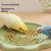 1PC Bird Slow Feeder Mat Anti-Spill Foraging Tray Easy Clean for Cockatiel Parakeet Budgie Small Bird Cage Accessory