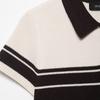 Kaslead New Women clothes Western Style Fashion Rib Knit Polo Shirt Collar Top 4938102
