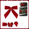 10PCS Velvet Bows for Christmas Tree Decor Wreath Garland Velvet Bow with Twist Tie Ribbon Ornament Diy Craft Holiday Wrapping Decorations