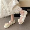 Niche fairy wind shallow mouth single shoes Mary Jane ladyshoes spring new retro flowers gentle evening shoes