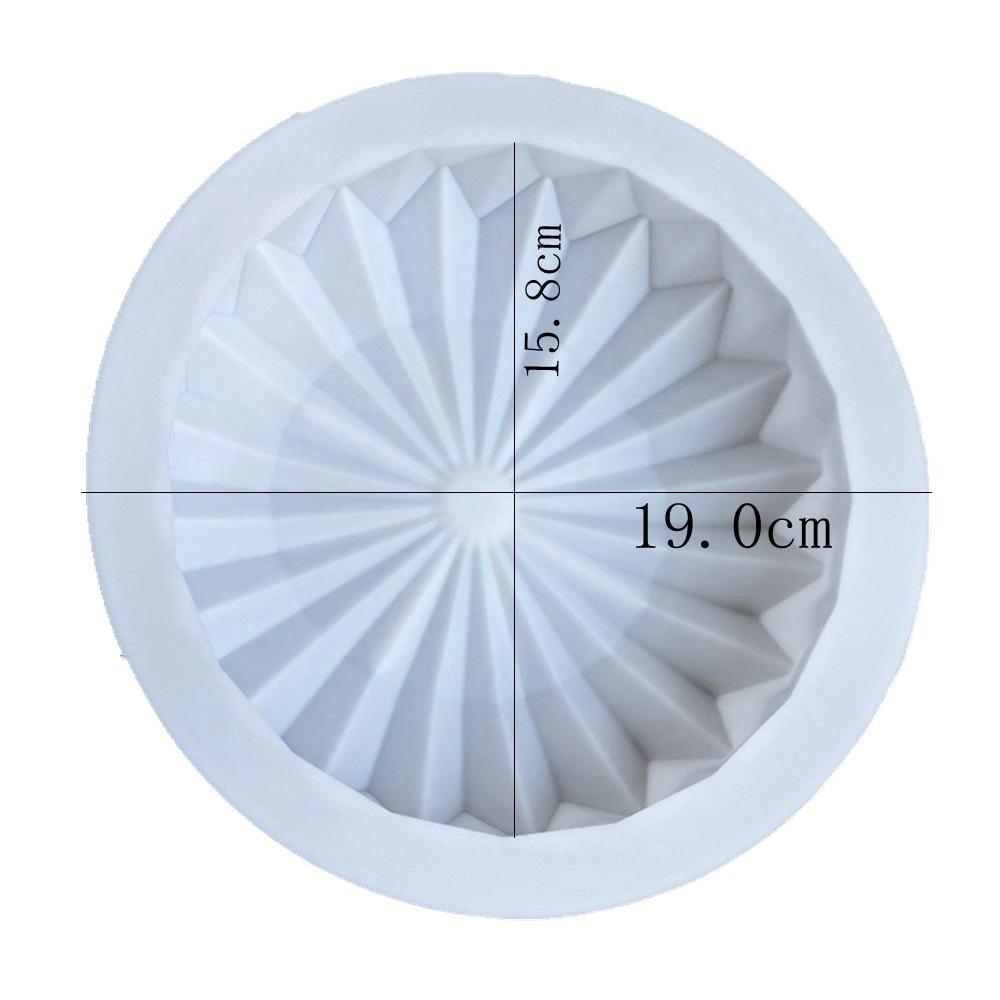 

1 Pc 15 Pleated Chocolate Chips Pleated Silicone Mousse Mold, Round Origami Cake Edge Decoration DIY Baking