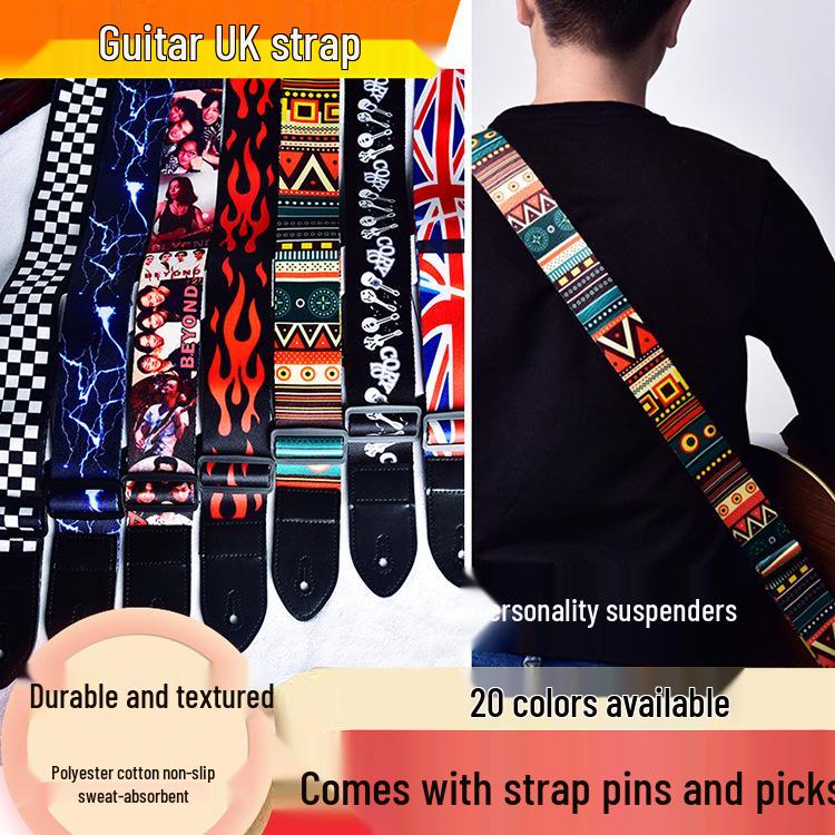 Adjustable Crossbody Strap for Guitars and Ukuleles - Unisex