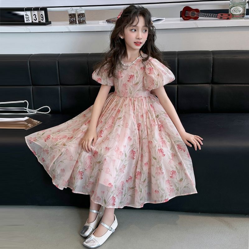 Girls Dress Summer Little Kid Princess Fashion Dresses Casual Catwalk Avant Garde