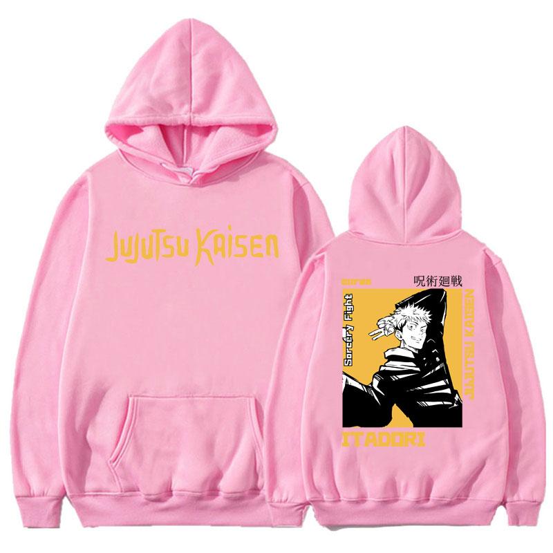 Japan Anime Jujutsu Kaisen Graphic Hoodies Itadori Yuji Oversized Hooded Vintage Long Sleeves Cotton Hoodie Men Women Clothes