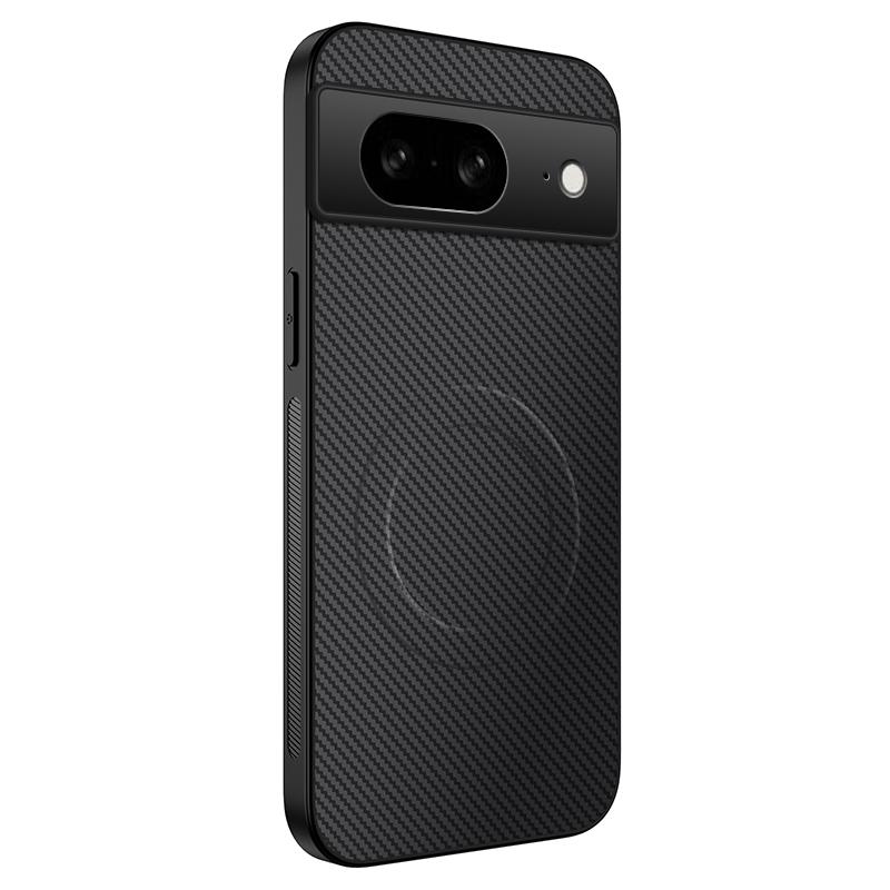 

For Google Pixel 8 Pro Carbon Fibre Stripes Phone Case For Pixel 8A Camera Protector Shell Durable Protective Shockproof Cover For Pixel 8 чёрный