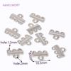 18K Gold Plated 2/3 Strand Ends Connectors,Layer Clasps,Pendant Bails Connector For Jewelry Making DIY Jewelry Making Findings