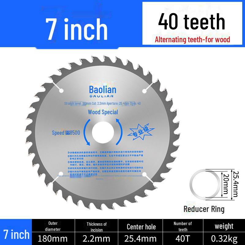 Baolian Professional Woodworking Saw Blade for Angle Grinders, 4-10 Inch, Portable Electric Saw for Cutting Aluminum
