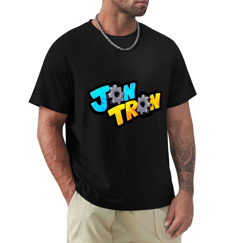 Jontron Logo T-Shirt Customs Korean Fashion Blouse Plus Sizes Mens Champion T Shirts
