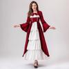 Halloween Medieval Vintage Court Dress Waist Splicing Bow Dress Performance Costume