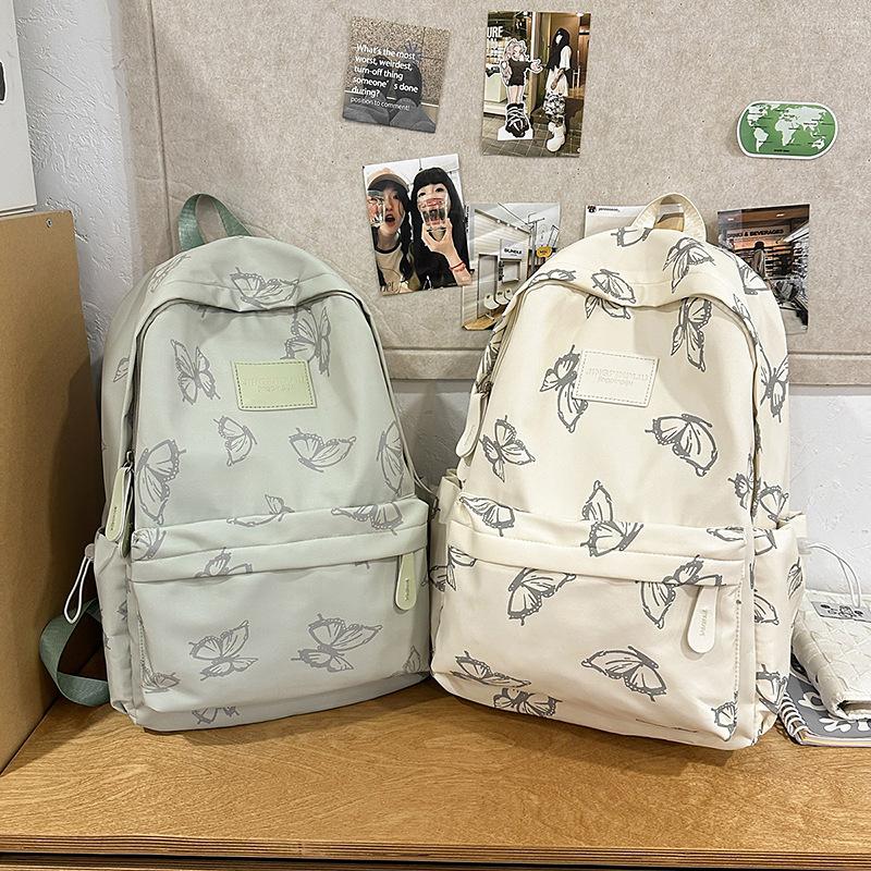 Sac à dos japonais ins Papillon Sac à dos pour étudiante Collège Lycée Sac d'école Capacité élevée Voyage Sac à dos léger