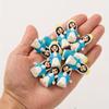 20pcs Classic Blue Mini Statues PVC Tabletop Decor for All Ages Ideal for Baptism Christmas Easter Hanukkah Thanksgiving