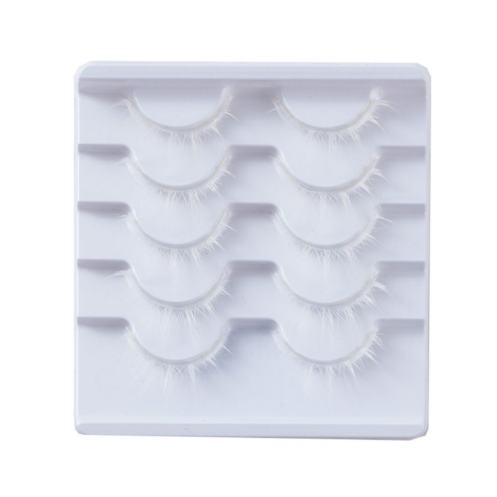 Japanese Style White Anime Eyelashes White Manga Lashes for Halloween Party Stage Masquerade
