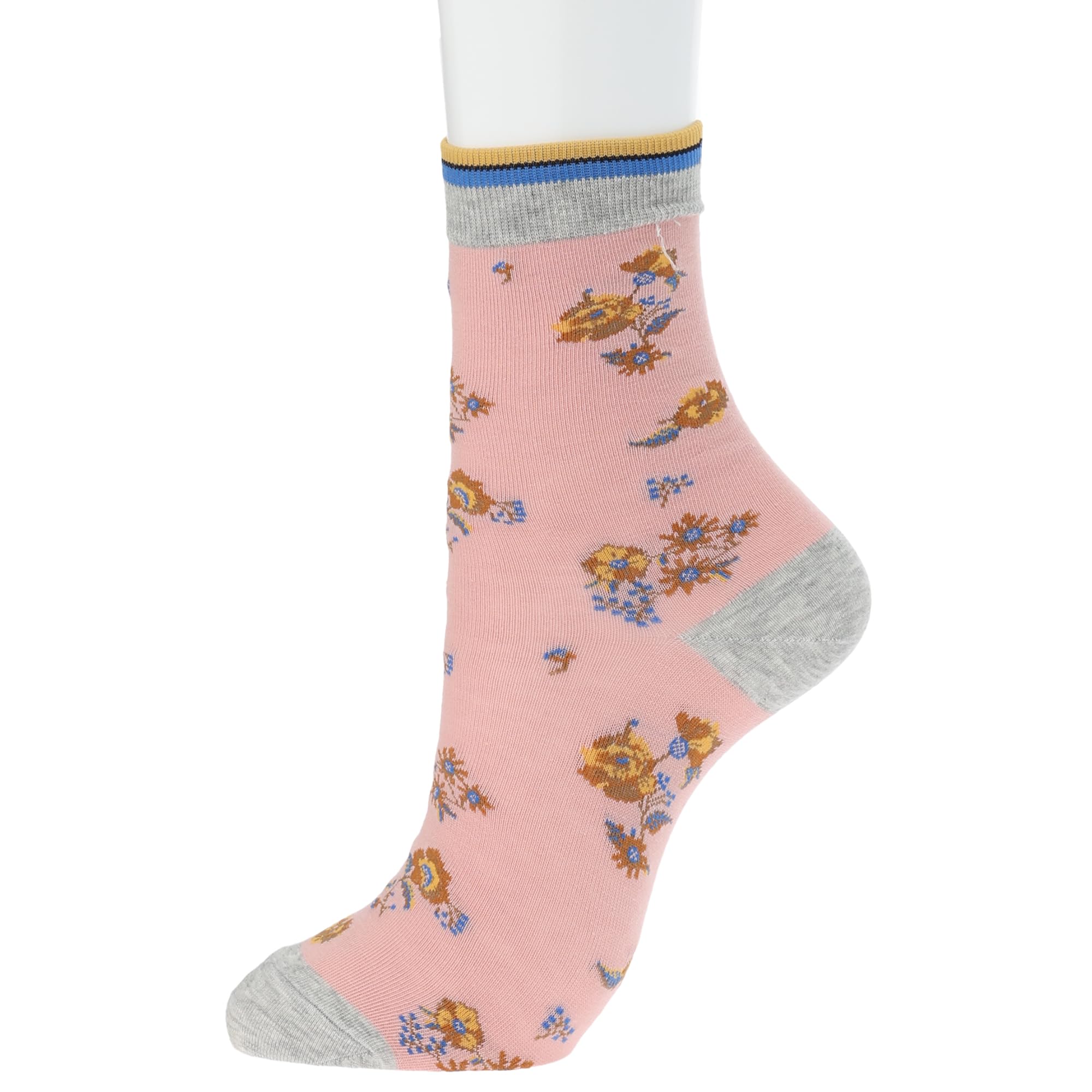 

PAUL JOE ACCESSOIRES Crew Folk and Flowers 2SC1492 & Socks, Pattern, Pink, розовый