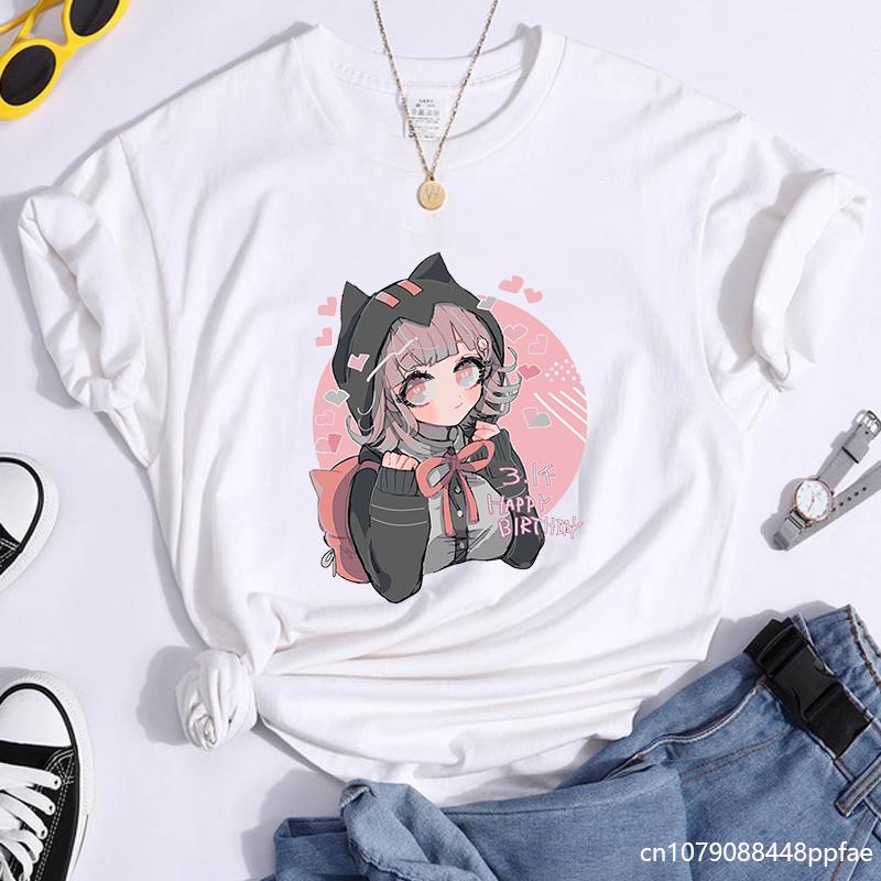 Cute Anime Harajuku Pattern Printed T-Shirt Women's Outdoor Casual High Quality T-Shirt Anime Women's T-Shirt Tops