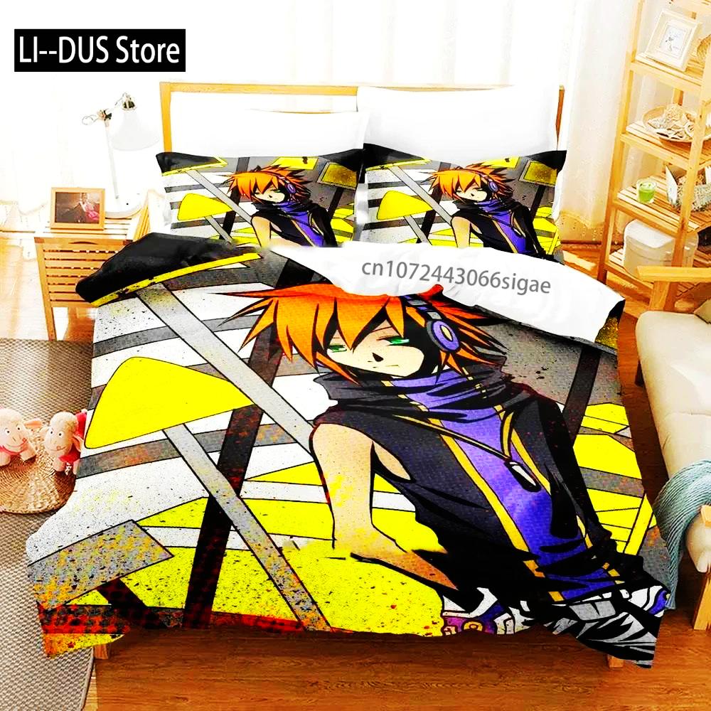 Anime The World Ends With You Neku Sakuraba Bedding Set Duvet Cover Bed Set Quilt Cover Pillowcase Comforter King Queen Size