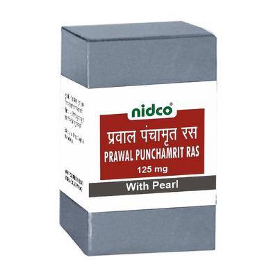 Praval Panchamrit Ras: for the Digestive System (25 Tabs, 125 Mg), Prawal Punchamrit Ras,