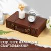 Vintage Wood Prop Suitcase Decorative Retro Photography Prop Luggage Wooden Storage Box Decoration for Travel Storage