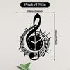 Music Note Wall Clock Decor Stylish Unique Ornament Decorative for Kitchen Farmhouse Living