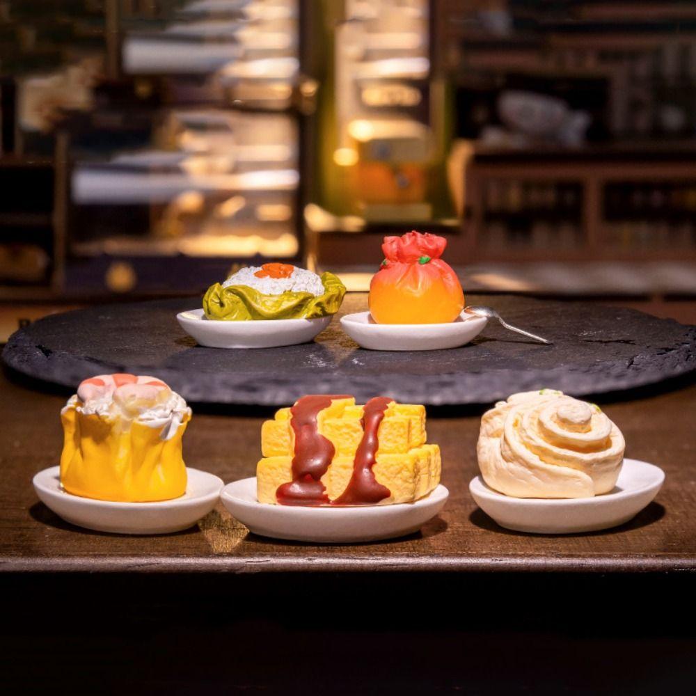 

15pcs/set Cartoon Pastries Food Statue Resin Miniature Food Play Children Gift