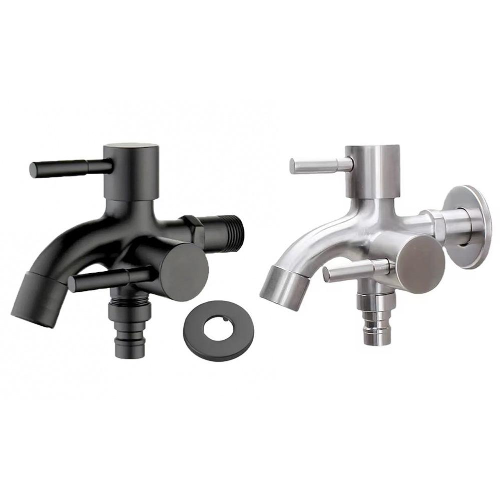 Multifunctional Washing Machine Faucet 1 Inlet 2 Outlets Double Water Faucet Bidet Faucet Bathroom Sink Fitting