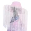 Langlebige Outdoor-Cowboyhüte Fransen-Design Weiß Rosa Verstellbare Passform Weicher Stoff Perfekt Für Abschlussball-Kostüme Festivals