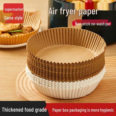 Plateau en papier de cuisson pour friteuse à air absorbant l'huile de silicone