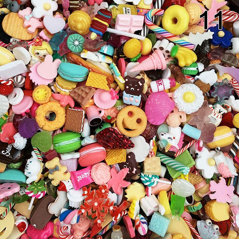 10 Adet Mini Oyuncağı Yiyecek Pasta Bisküvi Donutlar Minyatür Cep Telefonu Aksesuarları