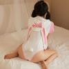 Bunny Girl Lingerie: High-Cut Hoodie Pajamas with Snap Open Crotch - Performance Costume for Women