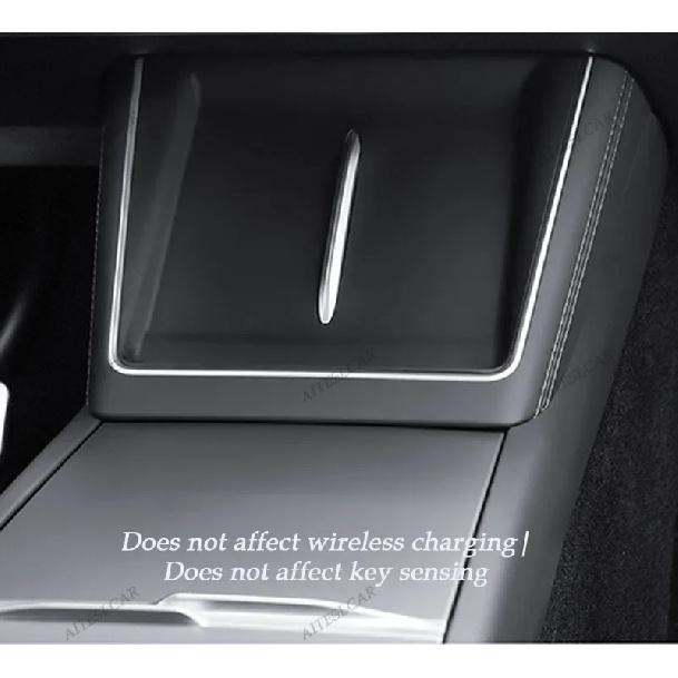 For Tesla Model YL 6-seater Version Center Console Wireless Charging Silicone Pad Anti Slip YL Car Modification Car Car Sticker