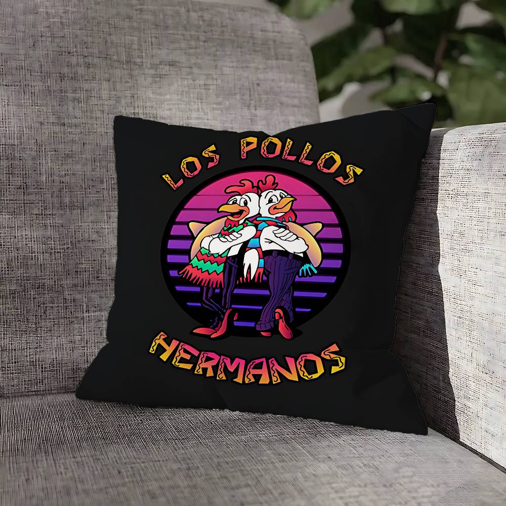 L-Los P-Pollos Hermanos Pillow Case For Sofa Decor Car Office Room Printing Cushion Cover Decorations and Protector