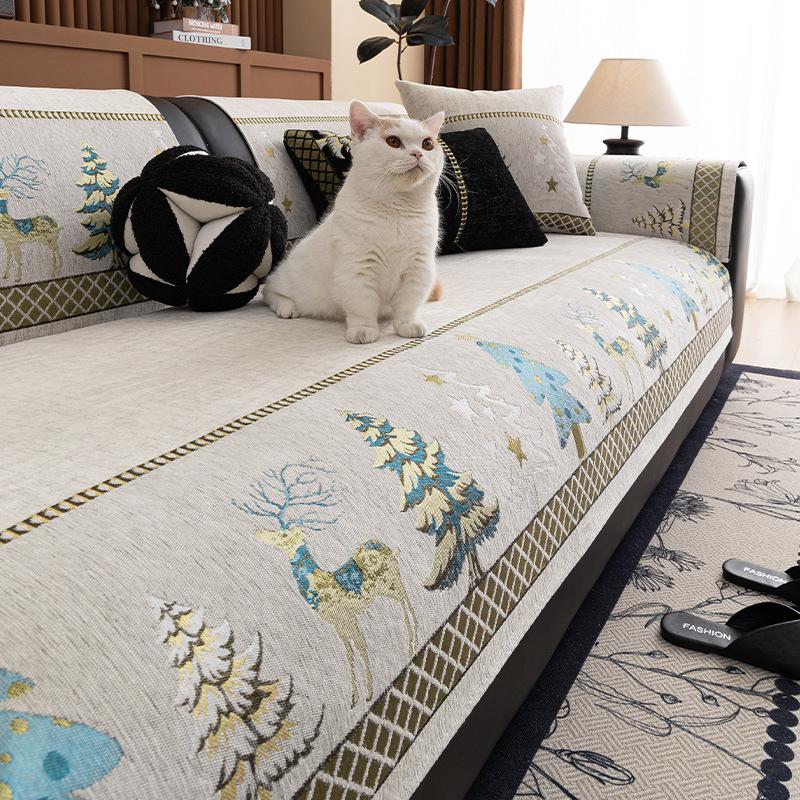 

Chenier Jacquard Sofa Cushion, Universal In All Seasons, Non-Slip And Dirt-Resistant Seat Cushion New Cross-Border Sofa Cover Cover Cloth 70*70cm