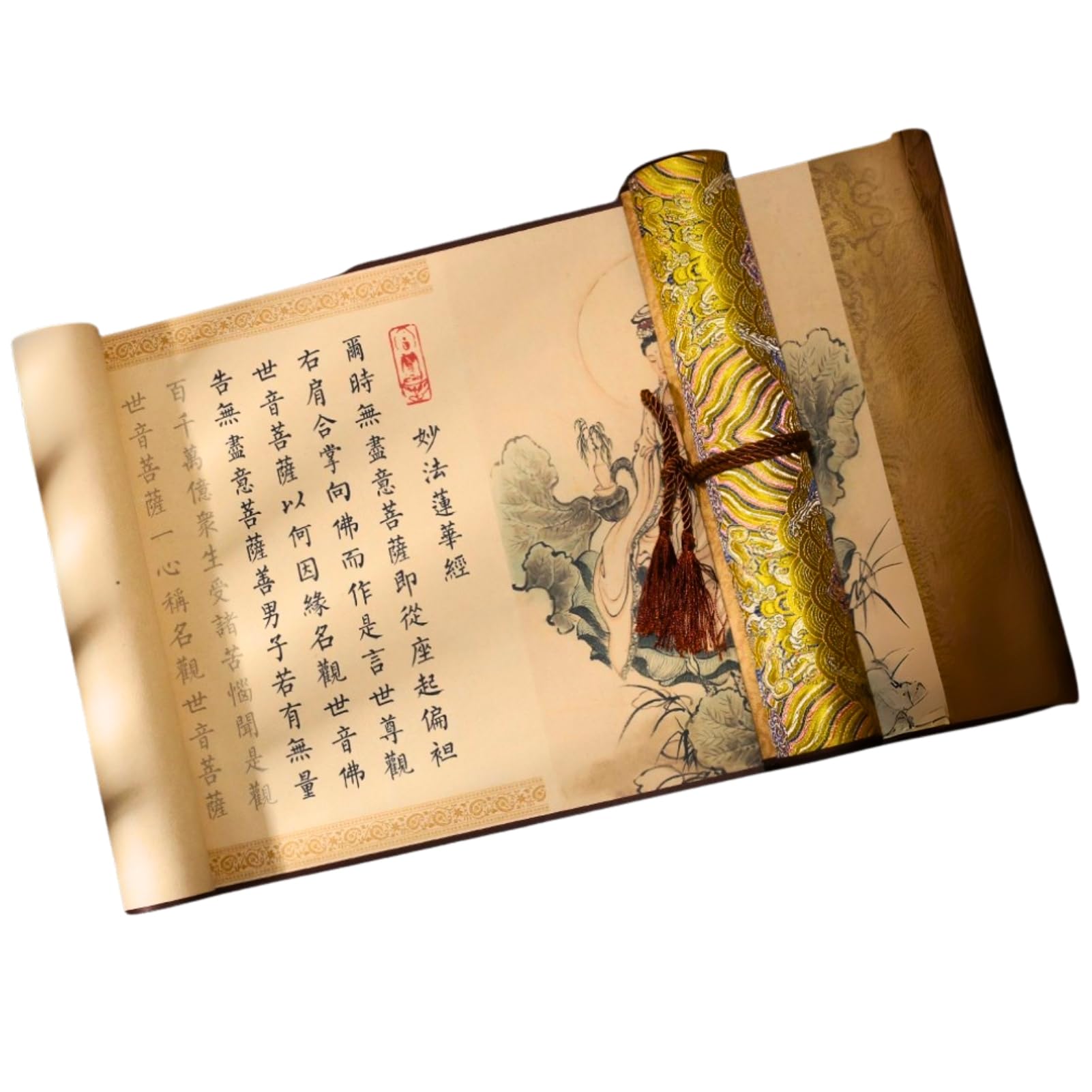 

Granroba Brush Sutra Tracing Scroll Paper for Sutra Tracing Pen-Friendly Paper, (Lotus Sutra, Fumon-bon)
