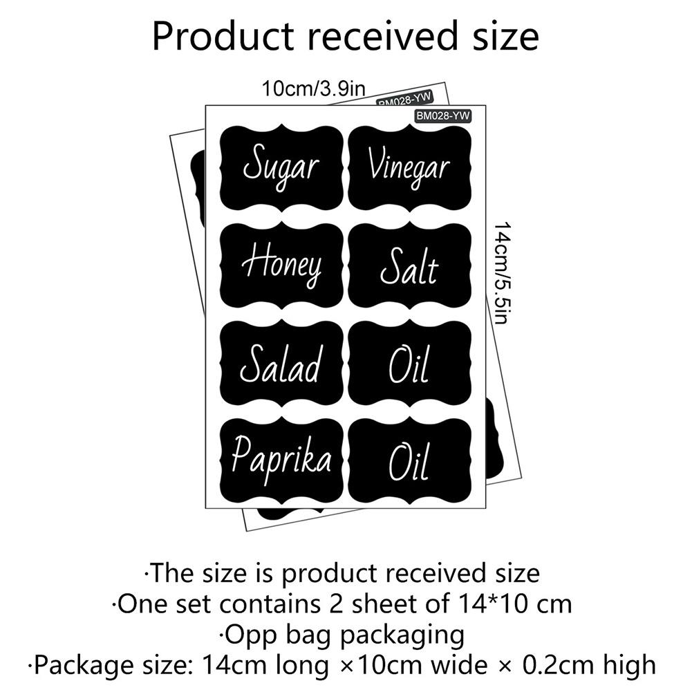 Rzeczywisty Zestaw Arkuszy Naklejki Kuchenne Opakowanie Zawiera Wstępnie Nadrukowane Eleganckie Vintage Pogrubione Naklejki na Słoiki z Przyprawami