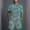 Men Full Black White Paisley Bandana Print Short Sleeve Tee And Matching Shorts Two Piece Outfit
