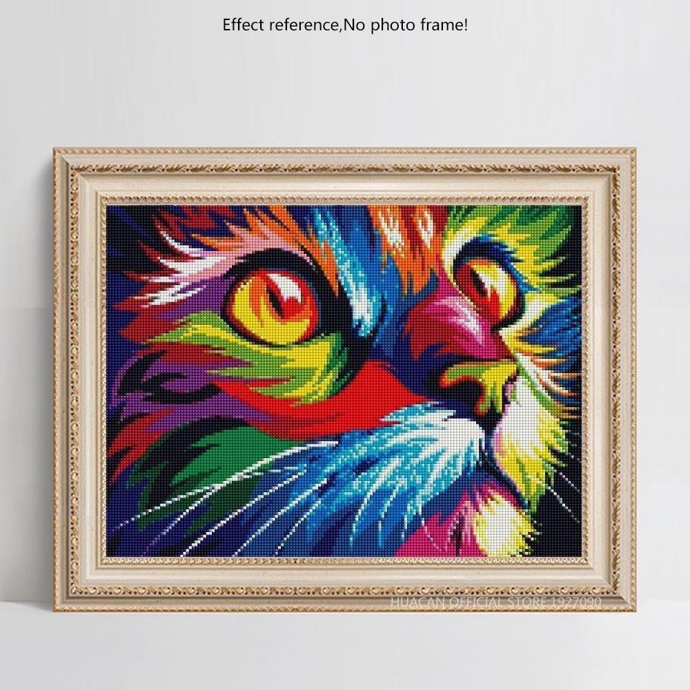 5D Diamond Painting Full Round Cat 5D DIY Diamond Embroidery Animal Cross Stitch