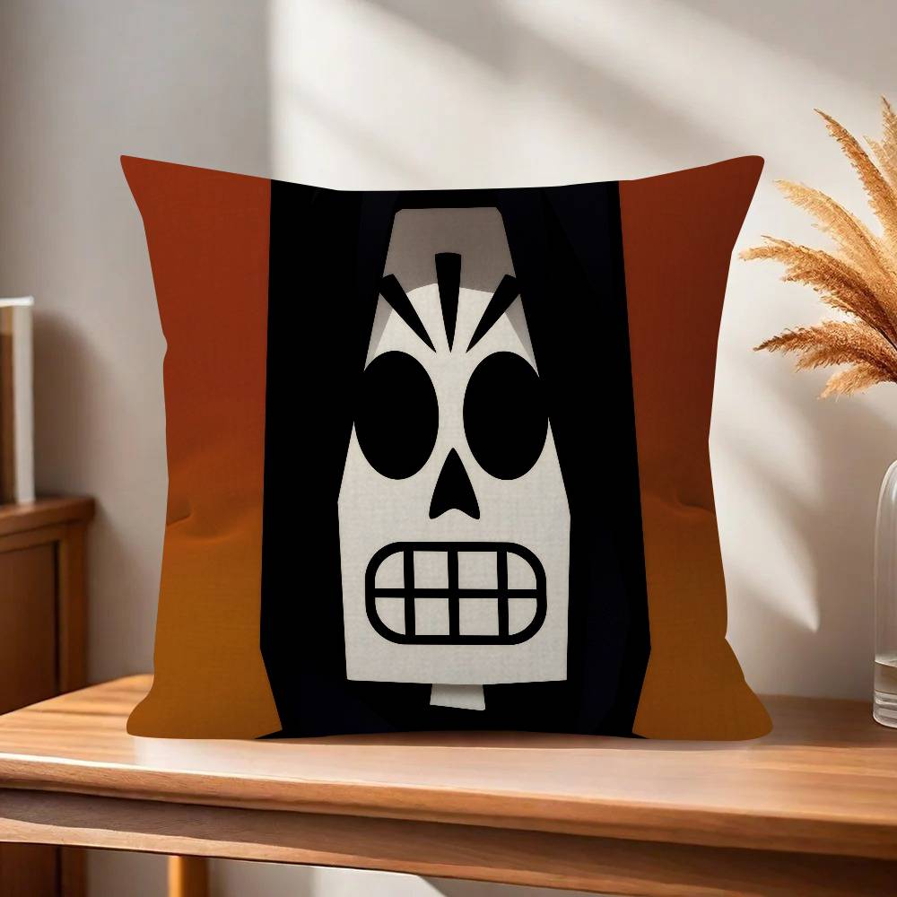 Classic ggGrim Fandango Game Pillow Gift Home Office Decoration Pillow Bedroom Sofa Car Cushion CoverPillow Case