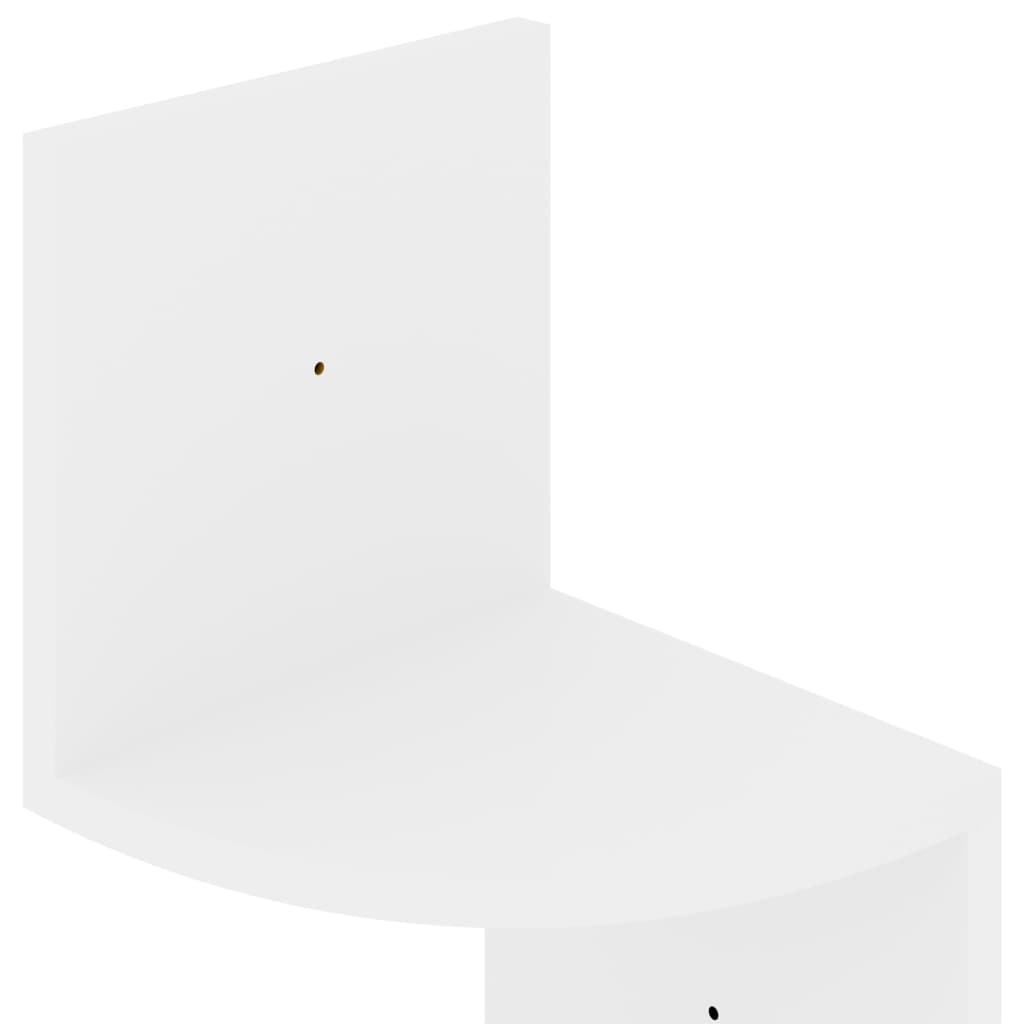 Vidaxl Corner Wall Shelf, High Gloss, White, 19X19X123 Cm