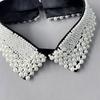 Fashion Jeweled Detachable Collar Luxurious Pearls Shawl Versatile Lapel Detachable Collar Shawl for Dress Shirt