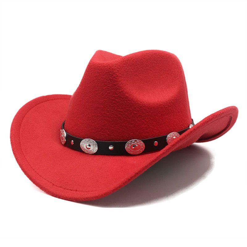 Neuer Stil Wollener Western Cowboy Zylinder für Männer und Frauen Paarhut