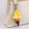 Cute Cartoon Ice Cream Keychain Food Shaped Backpack Pendant New Dessert Keychain  Key Accessories