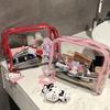 Girls Cosmetics Bag Large Capacity Transparent Pvc Makeup Storage Bag Portable Travel Wash Gargle Bag Waterproof