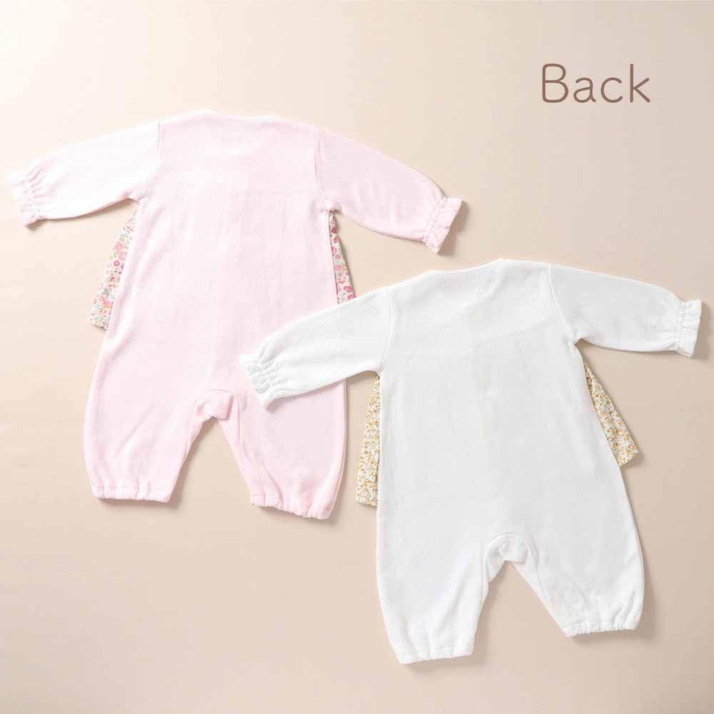 De Made In Japan Diamond Face Floral Print Coveralls for Baby [Cream Coco] Newborns, Babies, Clothes, Baby, Autumn/Winter Material, Warm, Cute,