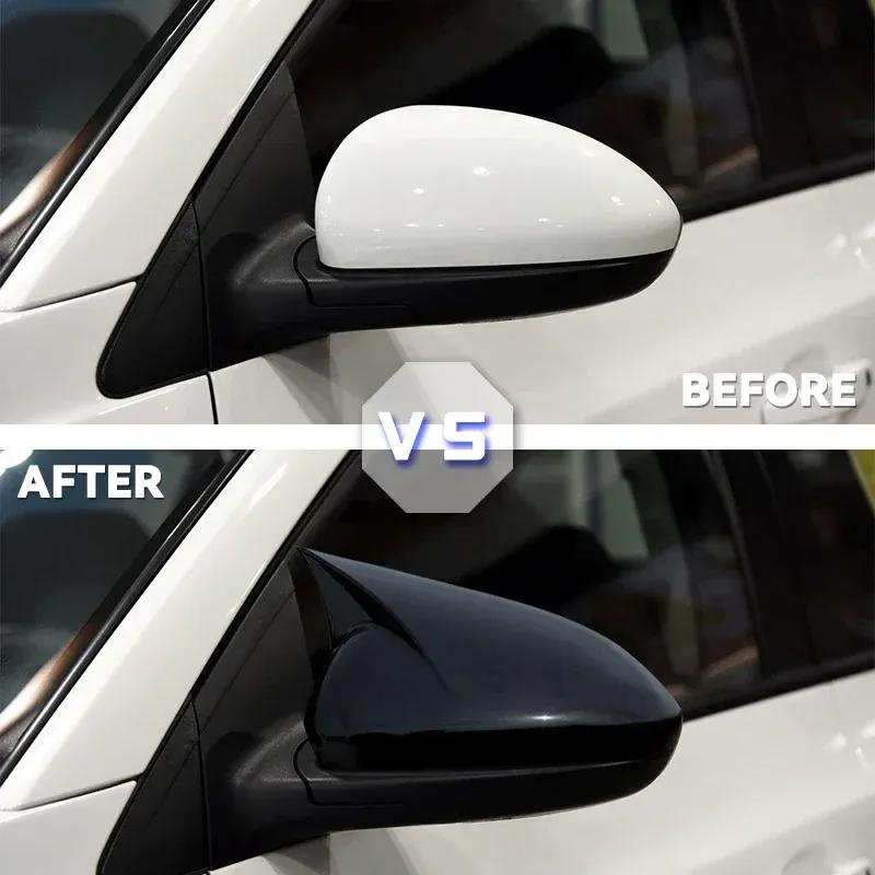 For Chevrolet Cruze 2009-2014 Car Rearview Side Mirror Cover Cap Trim Carbon Fiber Glossy Black Style