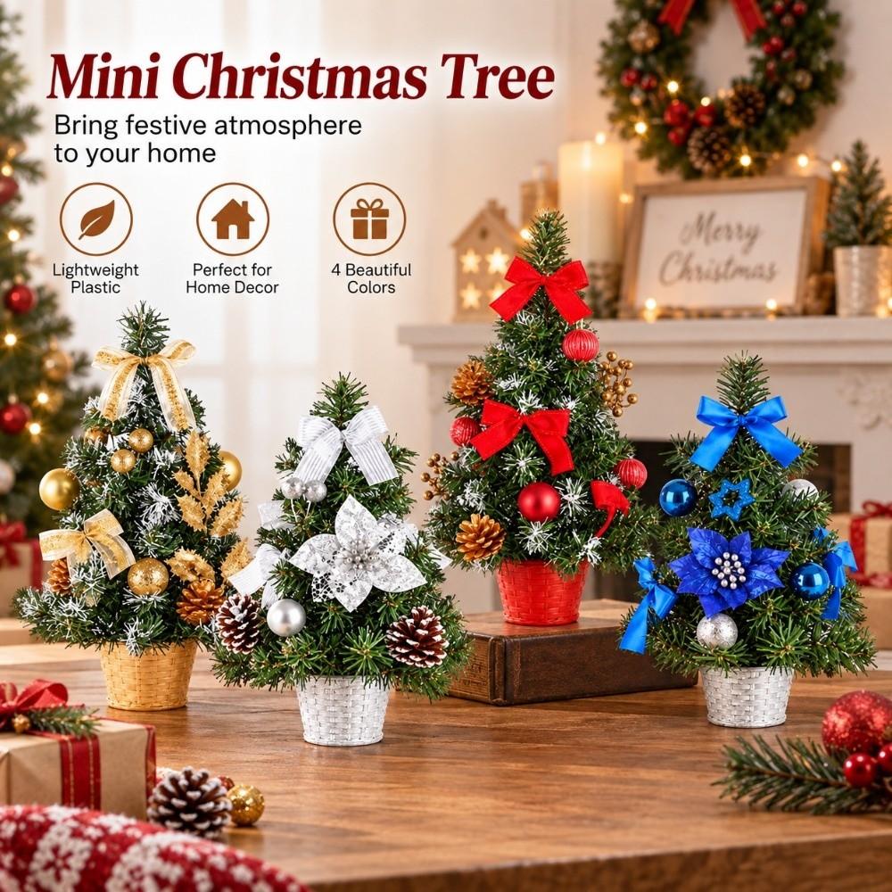 Mini Home Bedroom Party Decorations 20cm Children DIY Handicraft New Year Gift Artificial Tree