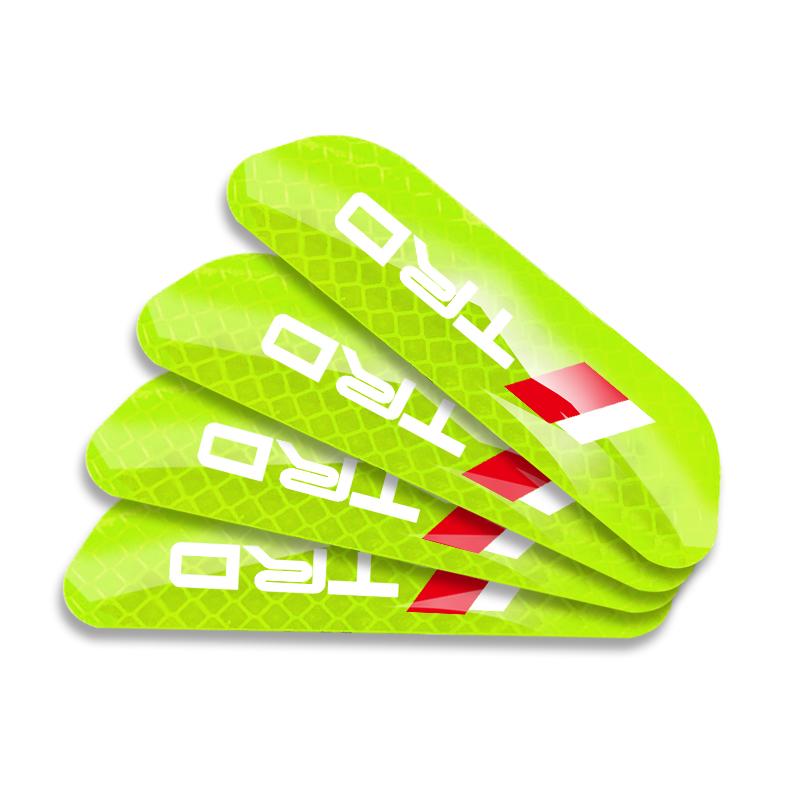 4PCS Car Door Safety Warning Reflective Mark 3D Sticker Car Accessories for Toyota GR Trd Camry Corolla Yaris Chr Auris Avensis T25