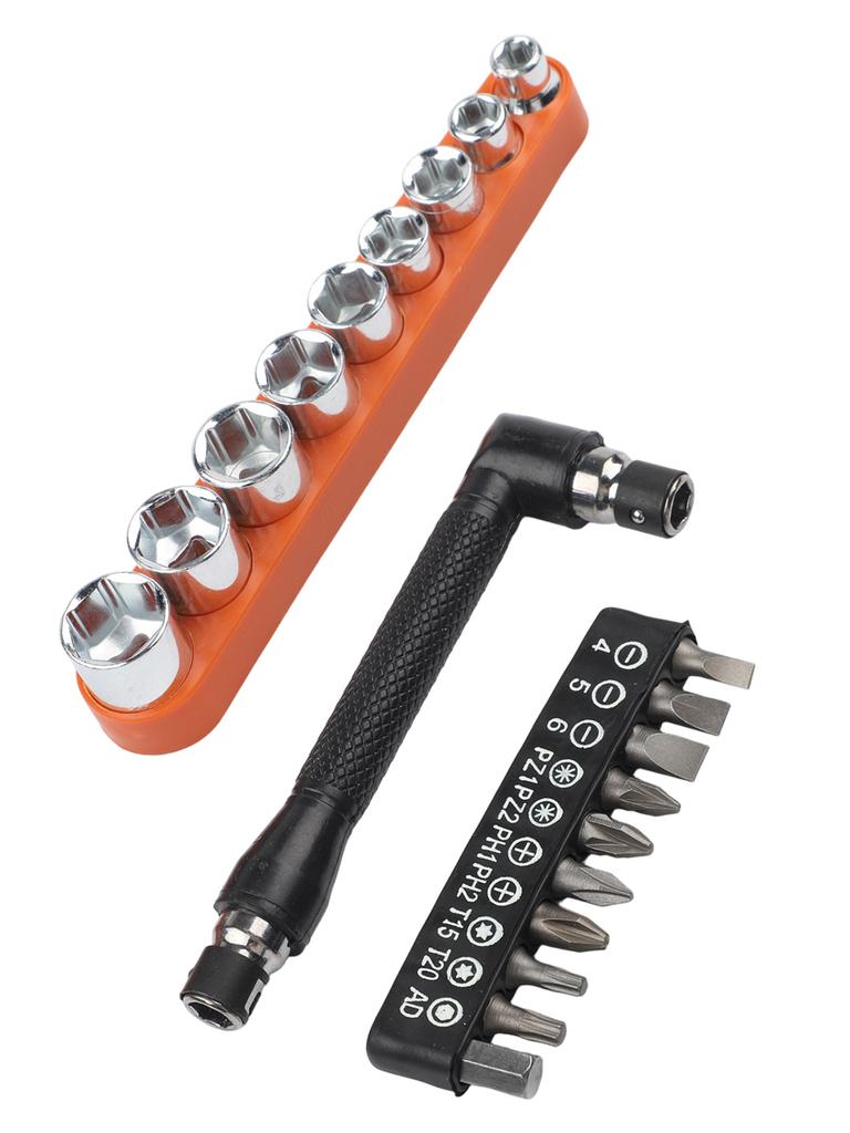11/20pcs Right Angle Screwdriver Double Headed Socket Wrench Set For Stubby Wrench & Driver Handle Set
