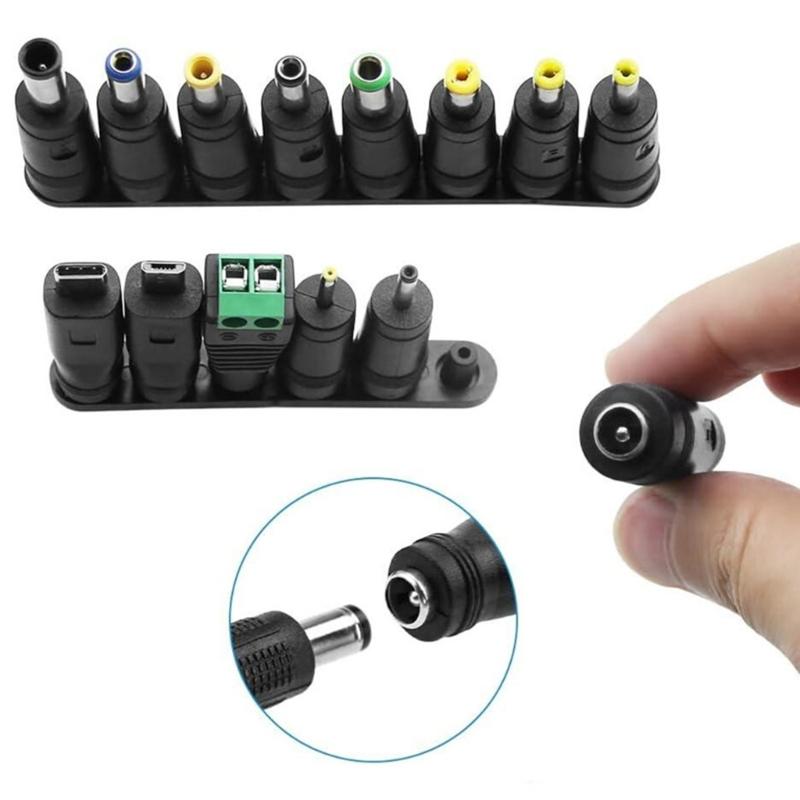 USB To DC5V Power Cord Includes 14 Adapter Plugs for Charging Devices Like Moon Lamp and LED Lights Power Cord