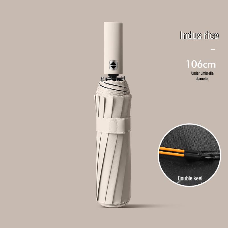 24-Bone Automatic Folding Umbrella: Stylish, Dual-Use Parasol with Sunscreen Protection for Men and Women